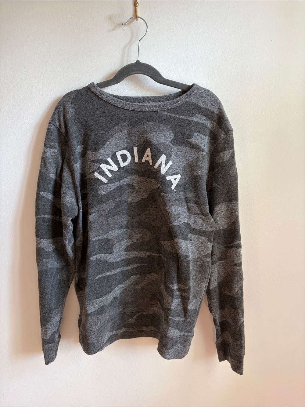 League Kids Grey Camo 'Indiana' Crewneck Sweater